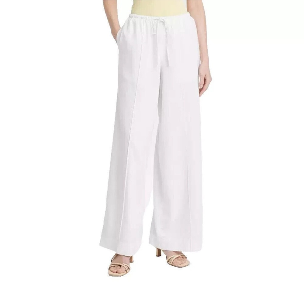 NWOT a new day White Wide-Leg Pants - Picture 2 of 3